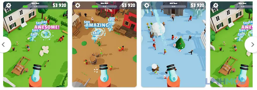 Ảnh 3 của Tải Crowd Bomber Apk 22 cho Android iOs Cảnh chụp màn hình trò chơi Crowd Bomber với nhiều vật phẩm
