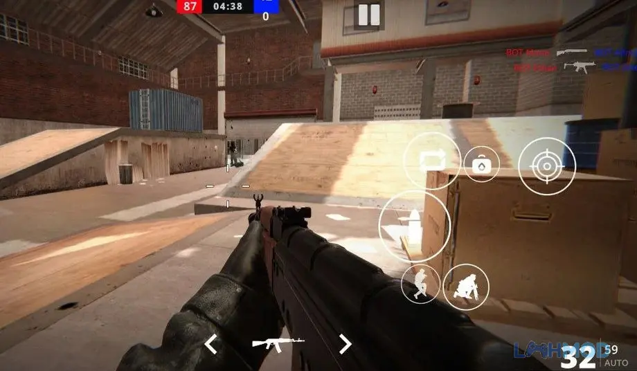 Ảnh 4 của Tải Cyborne Apk 0.5 cho Android iOs Cảnh nhân vật game đang khám phá một khu rừng kỹ thuật số với những cây cối mang màu sắc neon