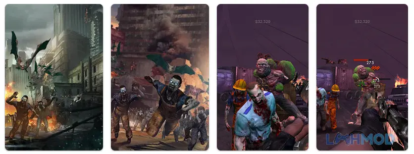 Ảnh 4 của Tải DEAD CITY Zombie Mod Apk 1.4.0 (Menu, Damage, Ammo) cho Android iOs Giao diện kho vũ khí với nhiều súng ống để nâng cấp trong DEAD CITY Zombie