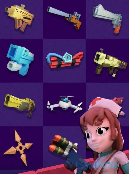 Ảnh 4 của Tải Dead Spreading Survival Mod Apk 1.0.77 (Mod Money/Data) Android iOs Hệ thống vũ khí đa dạng trong game Dead Spreading Survival