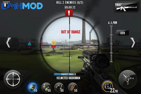 Ảnh 3 của Death Shooter 3 : kill shot APK 1.2.34 cho Android iOS Giao diện chọn vũ khí trong Death Shooter 3 Kill Shot