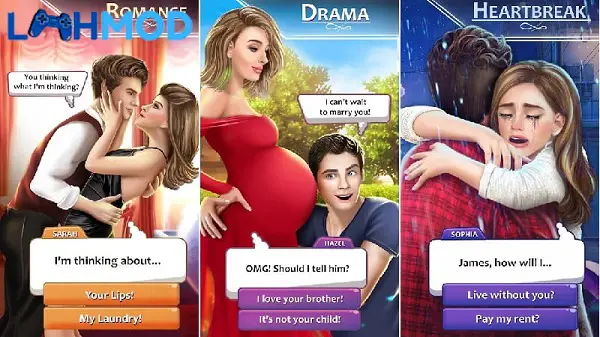 Ảnh 2 của Tải Decisions MOD APK 8.6 (Vô hạn tiền) Android iOS Giao diện game Decisions với các nhân vật và hộp thoại lựa chọn