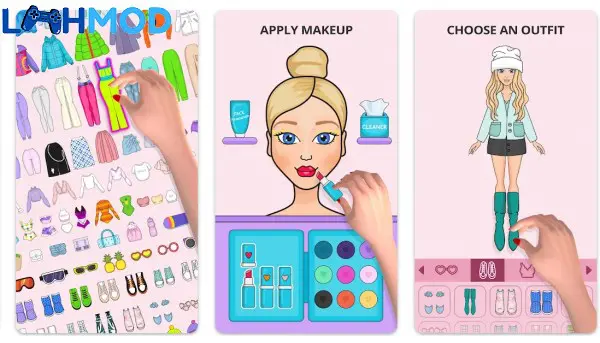Ảnh 3 của DIY Paper Doll MOD APK 2.1.0.0 (Vô hạn tiền) Android iOS Bộ sưu tập trang phục và phụ kiện đa dạng cho búp bê giấy