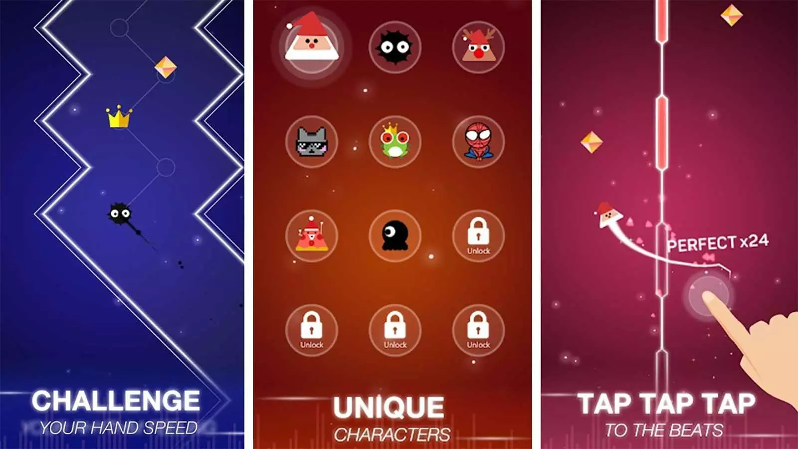 Ảnh 2 của Tải game Dot n Beat Mod APK v2.4.1 (Vô hạn tiền) Lối chơi đơn giản của Dot n Beat với các nút điều khiển tùy chỉnh