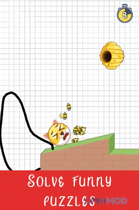 Ảnh 6 của Tải Draw 2 Rescue Apk 1.0.7 cho Android iOs Người chơi đang tạo đường vẽ để giải cứu nhân vật