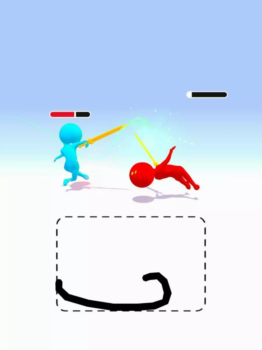Ảnh 5 của Tải game Draw Duel Mod APK 1.2.0 (Menu,Nâng cấp miễn phí) Một cảnh khác của Draw Duel Mod trong trận đấu