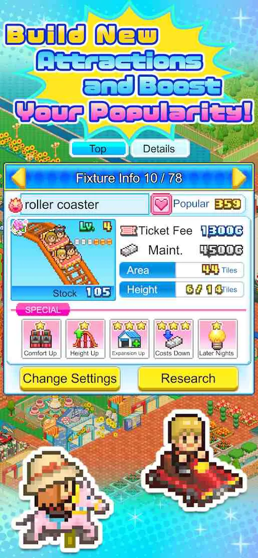 Ảnh 4 của Tải game Dream Park Story Mod APK 1.3.0 (Vô Hạn Tiền) Xây dựng và mở rộng công viên giải trí trong Dream Park Story Mod