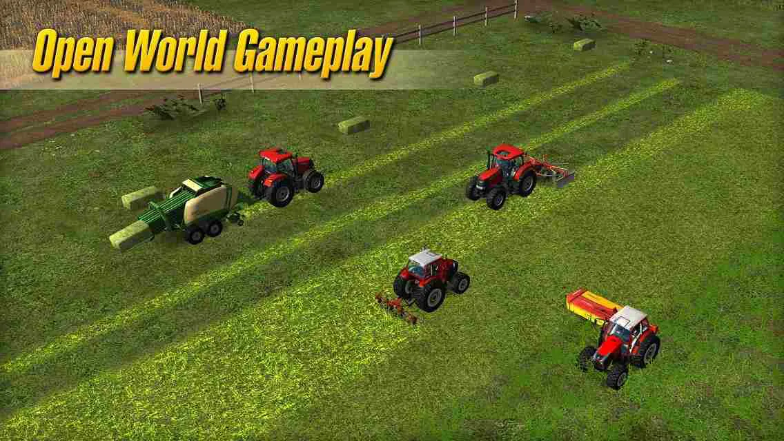 Ảnh 2 của Tải Hack Farming Simulator 14 Mod APK 1.4.8 (Menu, Vô Hạn Tiền) Giao diện chính Farming Simulator 14 với xe nông nghiệp