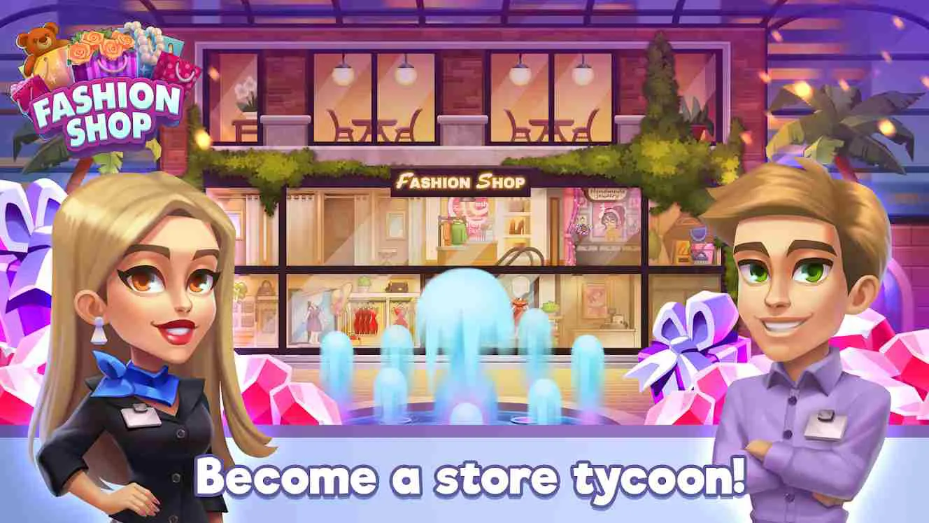 Ảnh 2 của Tải game Fashion Shop Tycoon Mod APK 1.10.4 (Vô Hạn Tiền) Cảnh quan cửa hàng thời trang Fashion Shop Tycoon