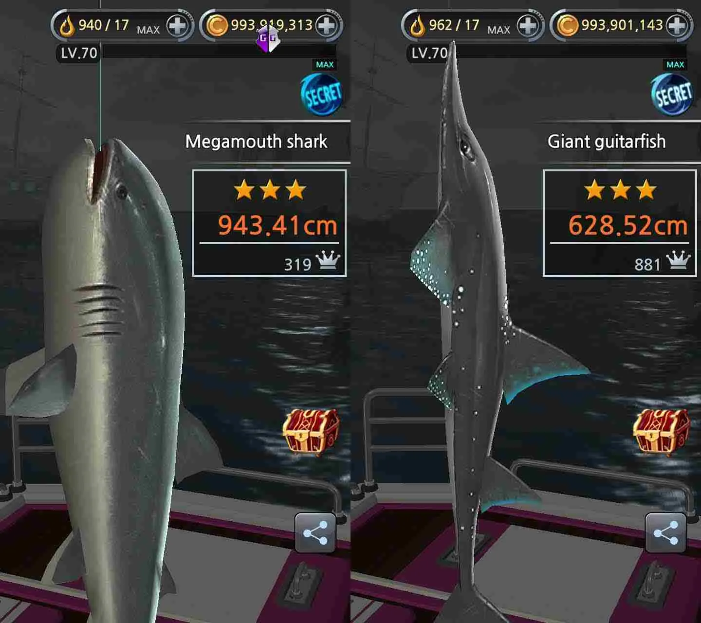 Ảnh 4 của Tải Fishing Hook Mod APK 2.4.6 (Vô Hạn Tiền) Người chơi câu cá trong game Fishing Hook Mod với giao diện rõ ràng