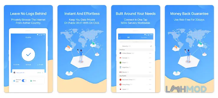 Ảnh 3 của Tải FlyVPN Mod Apk 6.5.3.5 (Mở khóa Premium) cho Android iOs Màn hình kết nối FlyVPN hiển thị trạng thái an toàn
