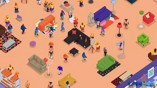 Ảnh 3 của Tải Furniture Store Tycoon MOD APK 1.0.65 (Vô hạn tiền) Android iOS Cảnh một phần cửa hàng đồ nội thất trong game