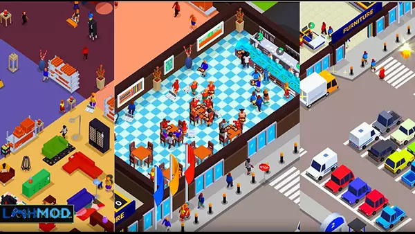 Ảnh 5 của Tải Furniture Store Tycoon MOD APK 1.0.65 (Vô hạn tiền) Android iOS Màn hình hiển thị các câu hỏi thường gặp trong game