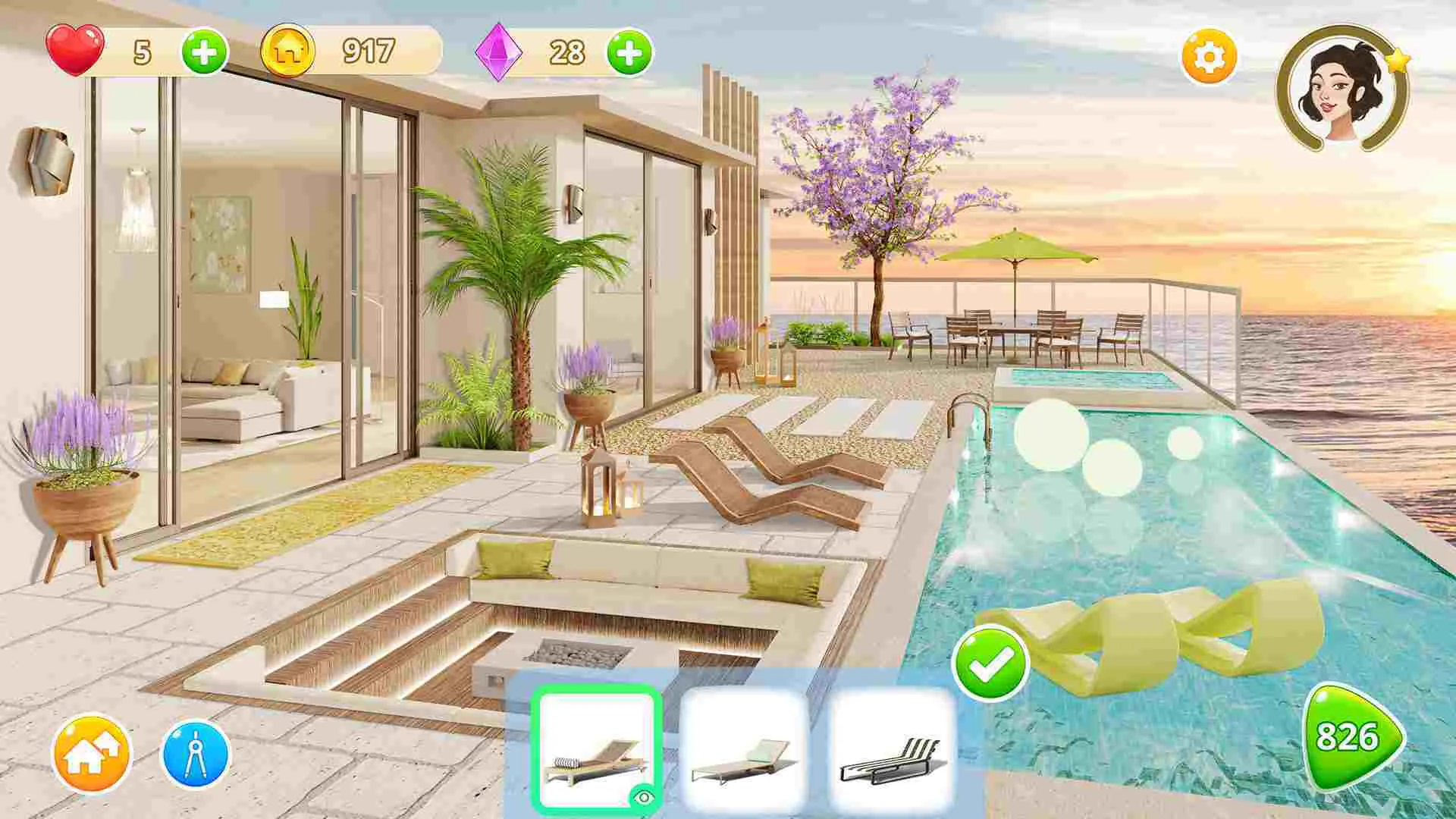 Ảnh 3 của Homecraft Home Design Game Mod APK 1.44.9 (Vô hạn tiền, lives) Phòng bếp hiện đại với tủ trắng và thiết bị thép không gỉ