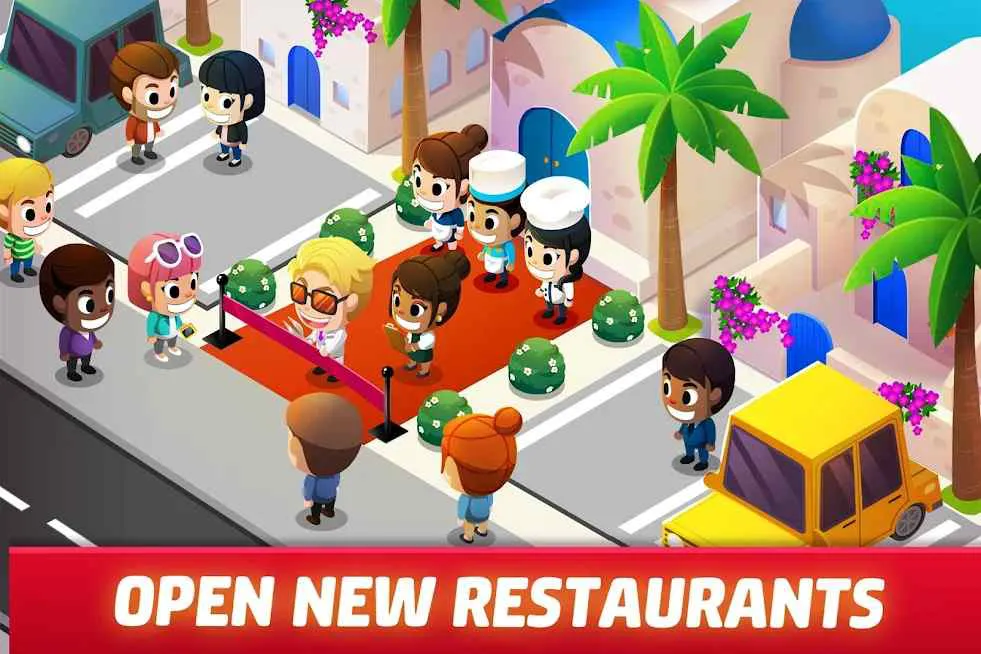 Ảnh 5 của Tải game Idle Restaurant Tycoon Mod APK 1.29.0 (Vô Hạn Tiền) Alt text mô tả biểu tượng game Idle Restaurant Tycoon và màn hình chính