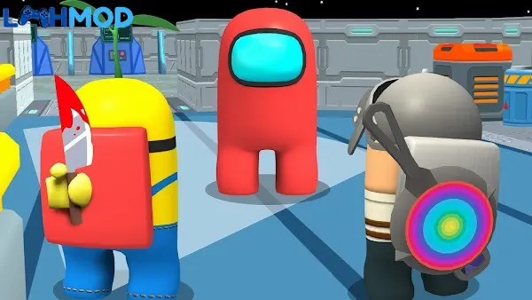 Ảnh 3 của Impostor vs Crewmate MOD APK 5.0 (Dumb Enemy) Kẻ mạo danh sử dụng ống dẫn để di chuyển bí mật