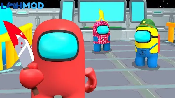 Ảnh 4 của Impostor vs Crewmate MOD APK 5.0 (Dumb Enemy) Màn hình kết quả khi kẻ mạo danh chiến thắng