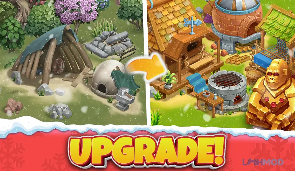 Ảnh 3 của Tải Kong Island Mod Apk 106M (Vô Hạn Tiền) cho Android iOs Người chơi đang tương tác với môi trường game