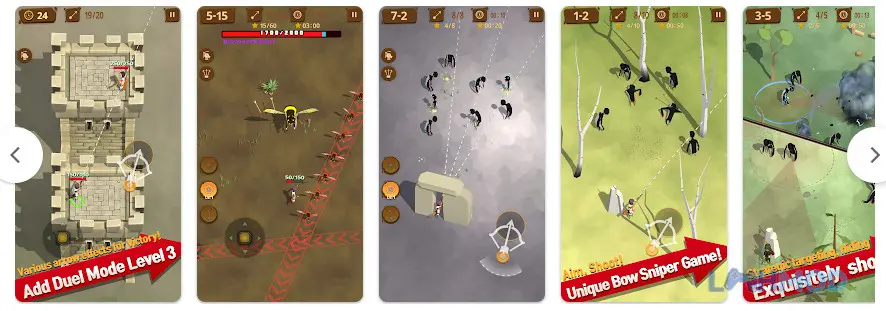 Ảnh 2 của Tải Last Arrows Mod Apk 3.1.19 (Vô Hạn Tiền) Android iOs Giao diện chọn kỹ năng trong Last Arrows Mod