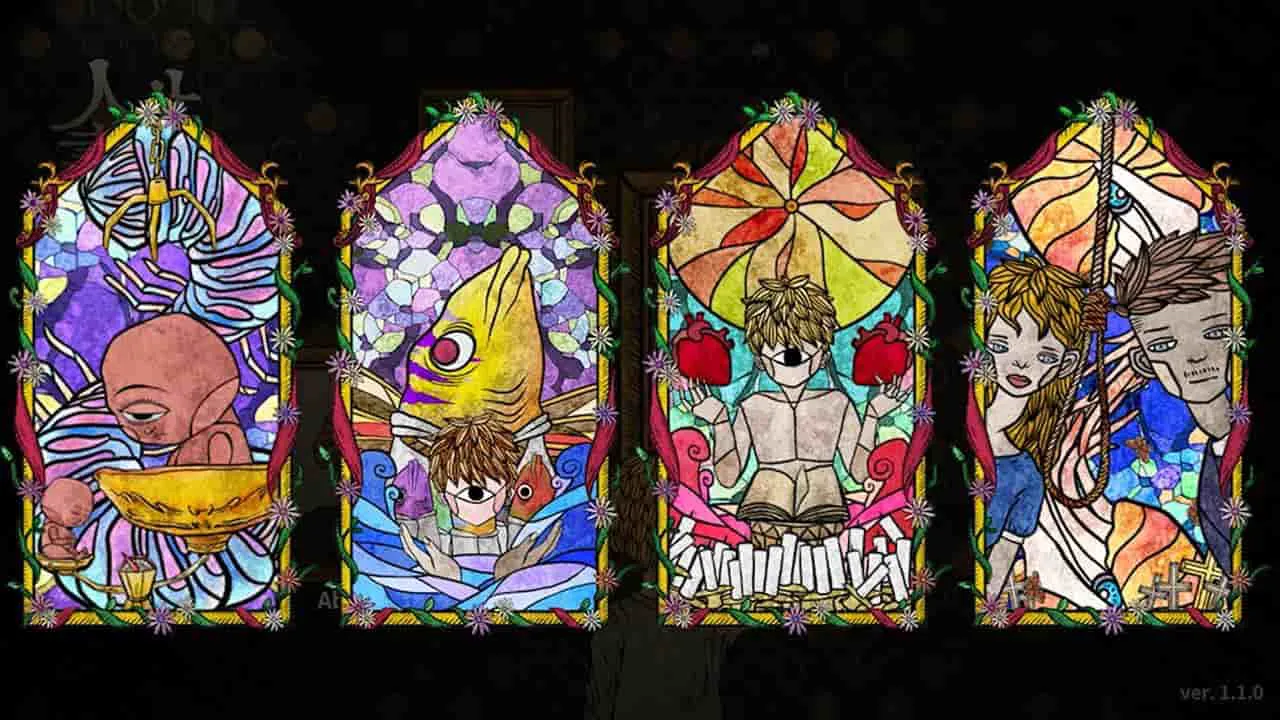 Ảnh 4 của Tải game Life Gallery Mod APK 1.1.0 (Mở khóa tất cả chương trả phí) Một bức tranh với tông màu tối và hình ảnh có thể tương tác trong game Life Gallery