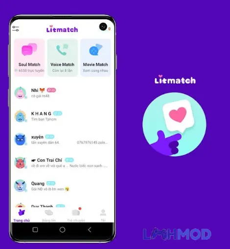 Ảnh 8 của Tải ứng dụng Litmatch MOD APK 6.91.0 (Không quảng cáo) Android Litmatch Mod APK giao diện
