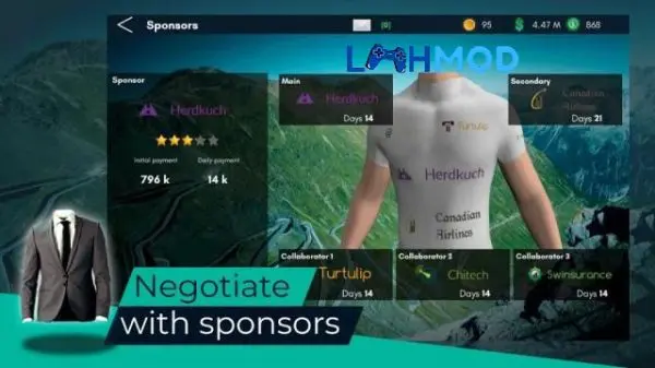 Ảnh 2 của Tải Live Cycling Manager 2021 Mod APK 1.95 (Mua sắm miễn phí) Một cuộc đua xe đạp diễn ra trong Live Cycling Manager 2021 với đồ họa 3D