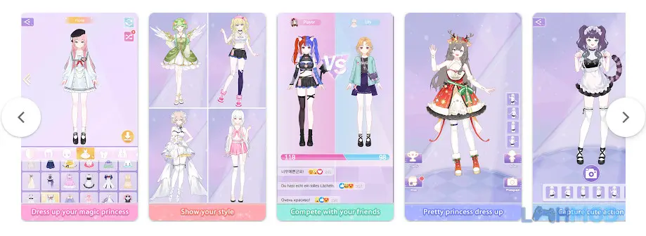 Ảnh 2 của Magic Princess Mod Apk 1.1.2 (Vô Hạn Tiền) Giao diện tùy chỉnh nhân vật với nhiều lựa chọn trang phục và phụ kiện