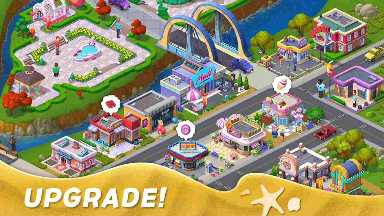 Ảnh 4 của Tải game Match Town Makeover Mod APK 1.24.2500 (Vô Hạn Tiền) Thị trấn Match Town Makeover với nhiều công trình khác nhau