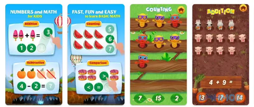 Ảnh 2 của Tải Math games for kids 1-2 grade Apk 2.0.3 cho Android iOs Màn hình giao diện game Math games for kids 1-2 grade với các hoạt động toán học