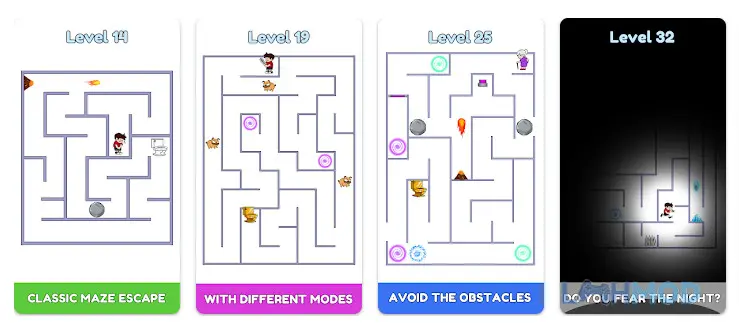 Ảnh 2 của Tải Maze Escape Toilet Rush Apk 1.0.17 cho Android iOs Giao diện gameplay Maze Escape Toilet Rush với nhân vật đang tìm đường trong mê cung