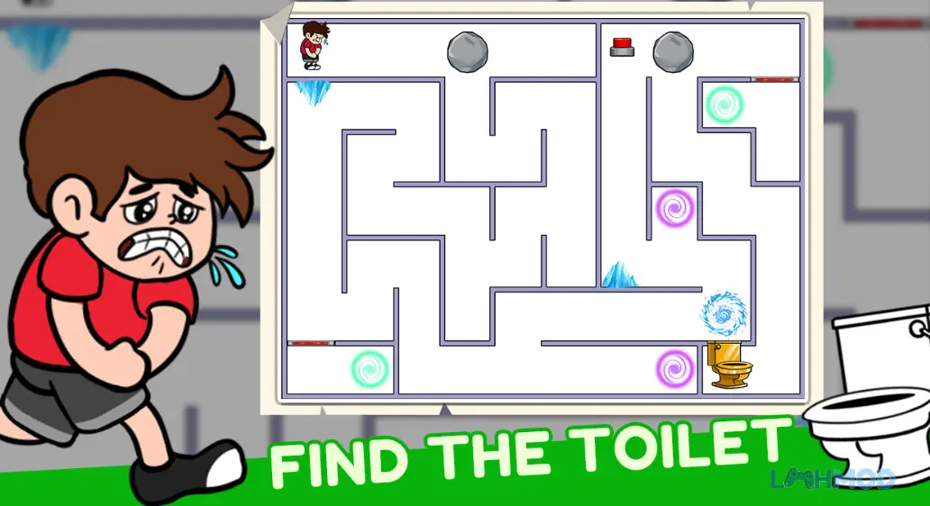 Ảnh 3 của Tải Maze Escape Toilet Rush Apk 1.0.17 cho Android iOs Cảnh gameplay Maze Escape Toilet Rush với mê cung phức tạp và các chướng ngại vật