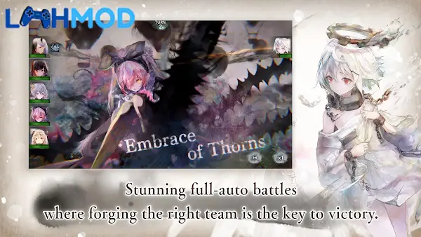 Ảnh 2 của Tải MementoMori: AFKRPG APK 1.0.3 cho Android iOS Cảnh chiến đấu trong MementoMori AFKRPG với các hiệu ứng kỹ năng