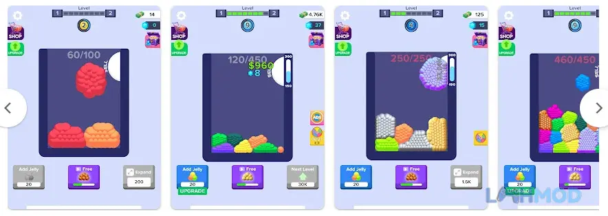 Ảnh 4 của Tải Merge the Jelly Apk 1.7.2 cho Android iOs Cảnh chơi game với hiệu ứng hợp nhất đẹp mắt
