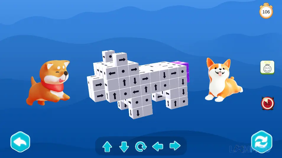 Ảnh 2 của Tải Merge Topia Tap Blocks Out Apk 1.6 cho Android iOs Màn hình gameplay đơn giản với các khối hình 3D cần gỡ trong Merge Topia Tap Blocks Out