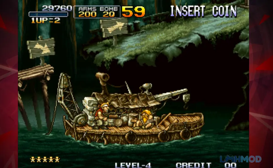 Ảnh 4 của Tải METAL SLUG 3 ACA NEOGEO Mod Apk 1.1.1 (Full Game) cho Android iOs Cảnh chiến đấu kịch tính trong METAL SLUG 3 với hiệu ứng nổ