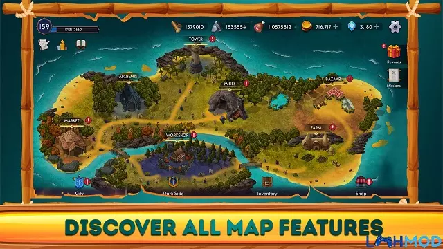 Ảnh 4 của Tải Mid Ages: RPG Adventure Mod Apk 0.6900 (Vô hạn vàng, kim cương) cho Android, IOS Cảnh quan hùng vĩ trong thế giới Mid Ages RPG Adventure