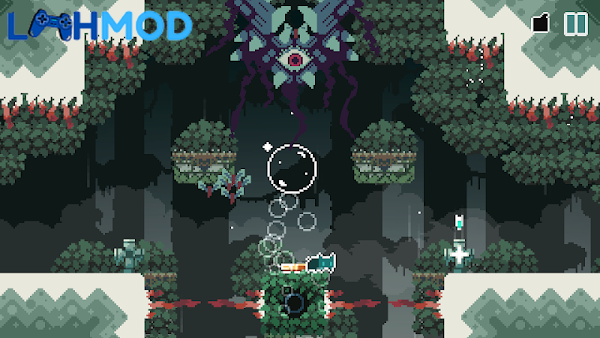 Ảnh 1 của Tải game Nameless Cat MOD APK 1.10.5 (Mở khóa xe) cho Android iOS Mèo vô danh đang nhảy qua chướng ngại vật trong một thế giới giả tưởng