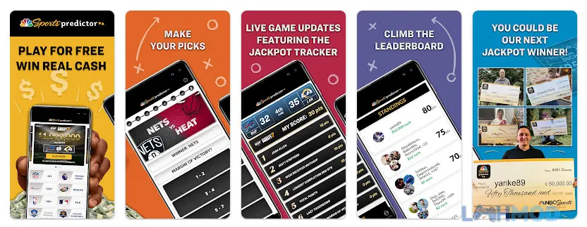 Ảnh 2 của Tải ứng dụng NBC Sports Predictor Apk 770.9 cho Android iOs Giao diện dự đoán trận đấu và lựa chọn môn thể thao trong NBC Sports Predictor
