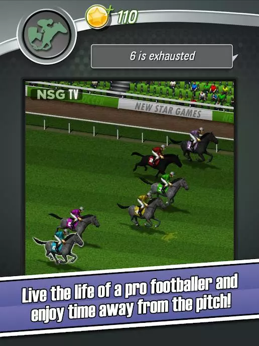 Ảnh 5 của Tải game New Star Soccer Mod APK 4.25 (Vô Hạn Tiền) Màn hình giao diện chính với các chỉ số cầu thủ trong New Star Soccer Mod