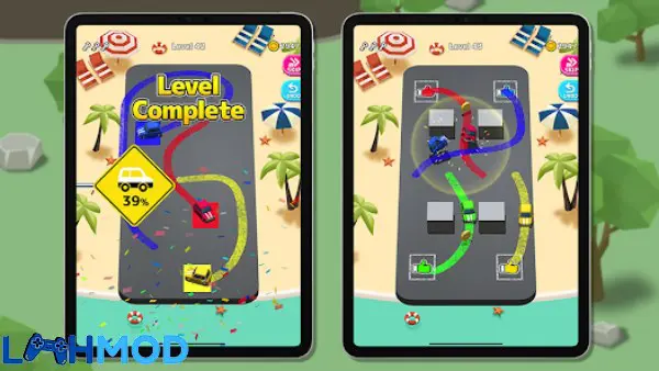 Ảnh 3 của Tải Park Master APK 2.7.1 cho Android iOS Màn chơi Park Master với các đồng xu được rải trên đường đi