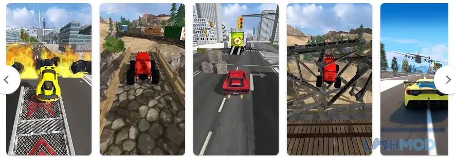 Ảnh 2 của Tải Plane Chase Apk V0.10.1 cho Android iOs Xe hơi thực hiện cú nhảy ngoạn mục để tiếp cận máy bay