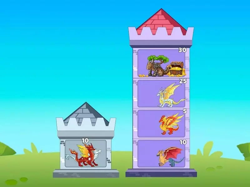 Ảnh 3 của Tải game Pony City Mod APK 13.38 (Vô Hạn Đá Quý) Alt text: Thành phố rồng đang được xây dựng với nhiều công trình và rồng bay lượn