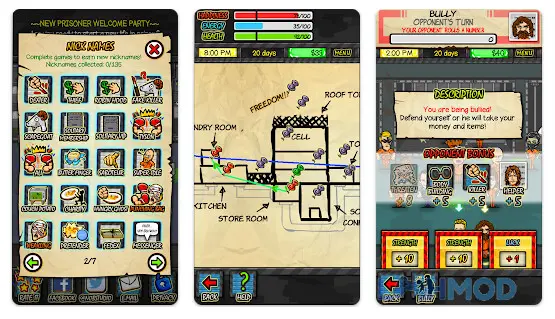 Ảnh 3 của Tải Prison Life RPG Mod Apk 1.6.1 (Vô hạn tiền) cho Android iOs Hình ảnh tù nhân đang thực hiện nhiệm vụ trong nhà tù