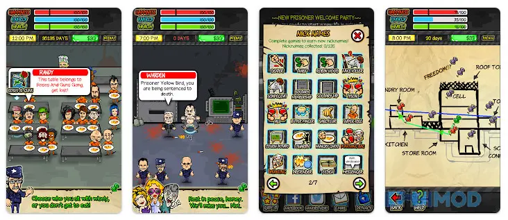 Ảnh 4 của Tải Prison Life RPG Mod Apk 1.6.1 (Vô hạn tiền) cho Android iOs Tù nhân đang lên kế hoạch vượt ngục với các vật phẩm hỗ trợ