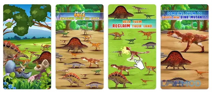 Ảnh 2 của Tải Rainbow Dinosaur Evolution Apk 1.0.2 cho Android iOs Khủng long Blue và các loài khủng long khác