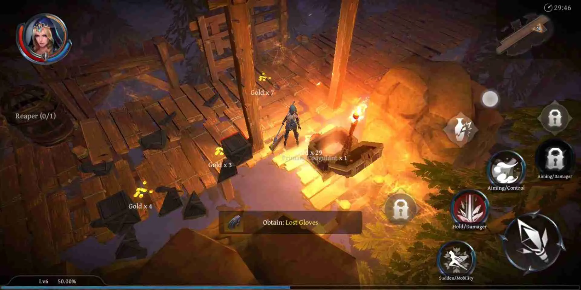 Ảnh 4 của Tải game Raziel: Dungeon Arena Mod APK 1.9.0 (Mở Khoá) Giao diện bản đồ và nhiệm vụ trong Raziel: Dungeon Arena Mod