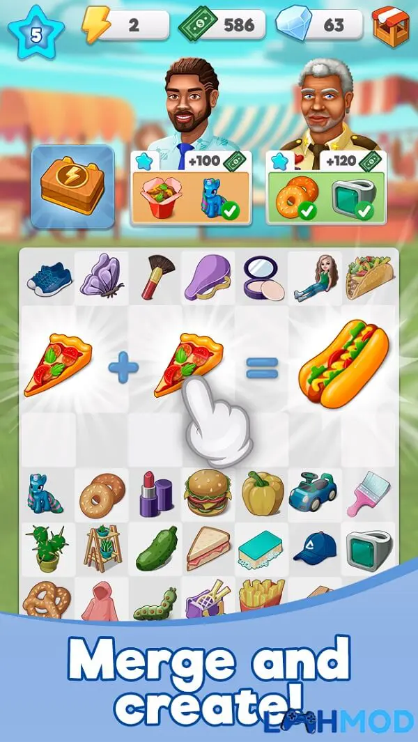 Ảnh 4 của Tải Riverside Merge Mod Apk 1.27.371 (Vô hạn tiền) cho Android, IOS Một nhóm người đang cùng nhau xây dựng và sửa chữa các công trình