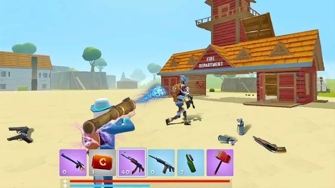 Ảnh 5 của Tải game Rocket Royale Mod APK 2.3.5 (Vô Hạn Tiền) Khung cảnh hòn đảo rộng lớn trong Rocket Royale