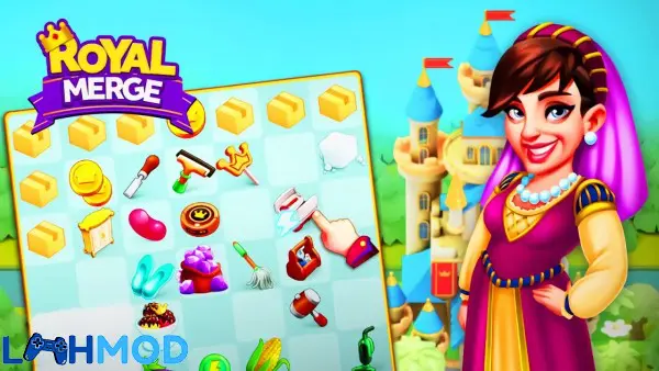 Ảnh 1 của Tải Royal Merge APK v1.2.0 cho Android iOS Giao diện game Royal Merge! với các vật phẩm cần hợp nhất