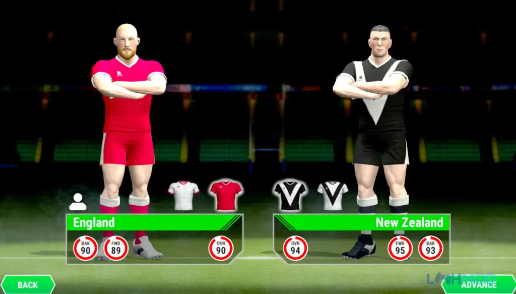 Ảnh 3 của Tải Rugby League 20 Apk 1.3.2.122 cho Android iOs Cầu thủ đang chạy trên sân trong Rugby League 20 Mod Apk